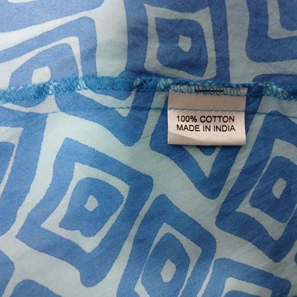 Dharma Trading Co. 100% Indian Cotton Vneck Sleeveless Lined Midi Dress. Size L - Picture 6 of 7